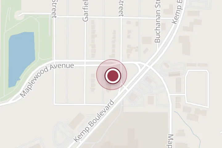 Street map around 3606 Grant St Ste D, Wichita Falls, with a pin at 940 Realty