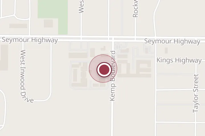 Street map around 504 Kemp Blvd #124, Wichita Falls, with a pin at A+ Maids Wichita Falls