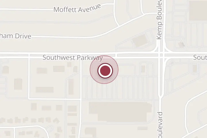 Street map around 2823 Southwest Pkwy Ste 400, Wichita Falls, with a pin at Aaron's Rent To Own