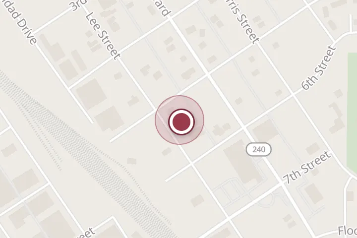Street map around 505 Lee St, Wichita Falls, with a pin at Accent Moving & Storage Co.,Inc.