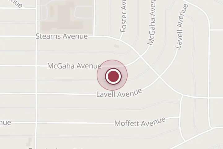 Street map around 2933 McGaha Ave, Wichita Falls, with a pin at Adaline Realty