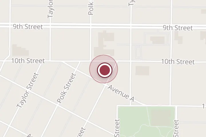 Street map around 2209 10th St, Wichita Falls, with a pin at Air Conditioning & Heating