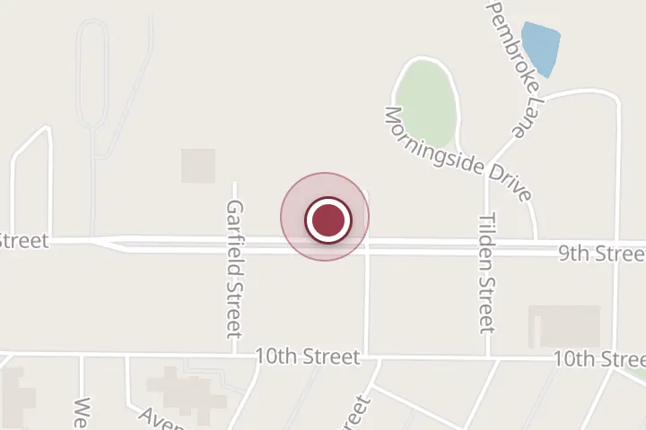 Street map around 3004 9th St, Wichita Falls, with a pin at All Dunn Plumbing, Inc.