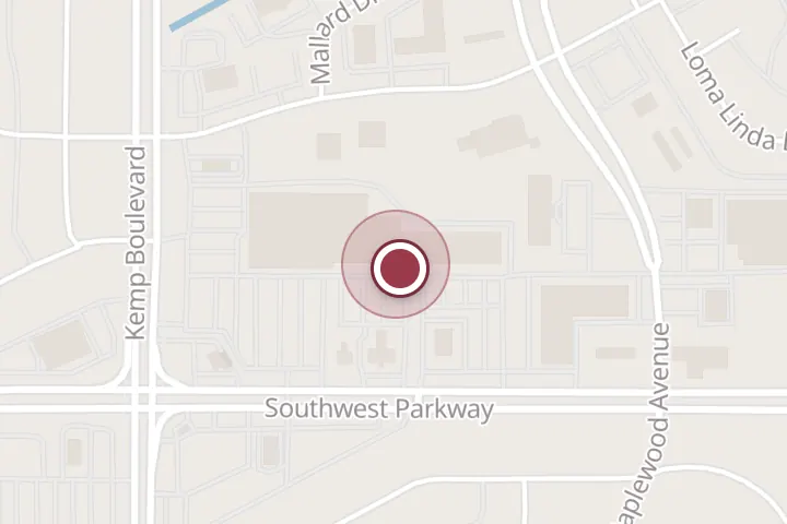 Street map around 2708 Southwest Pkwy Ste. 121A, Wichita Falls, with a pin at All Family Chiropractic: Junemann Kim DC
