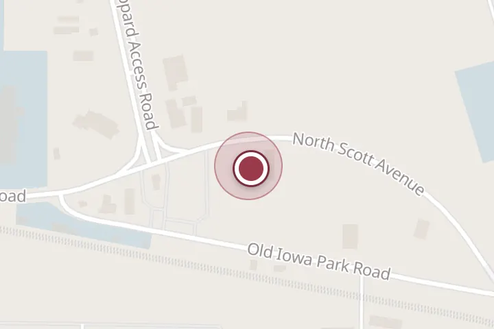 Street map around 1325 N Scott Ave, Wichita Falls, with a pin at ALL-IN-ONE AUTO