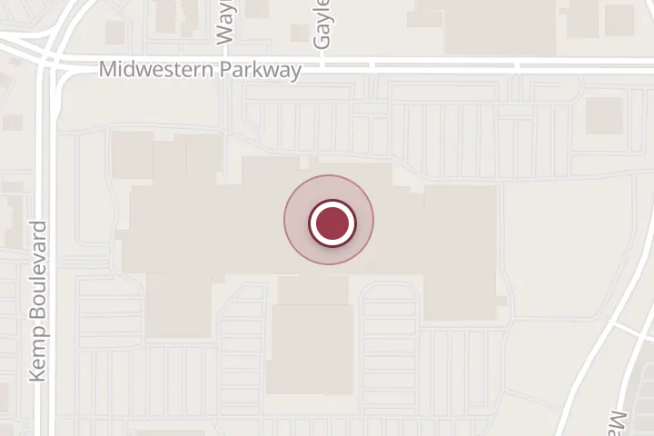 Street map around 3111 Midwestern Pkwy, Wichita Falls, with a pin at AMC Sikes Senter 10
