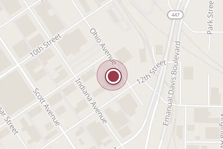Street map around 1104 Ohio Ave, Wichita Falls, with a pin at American Plumbing