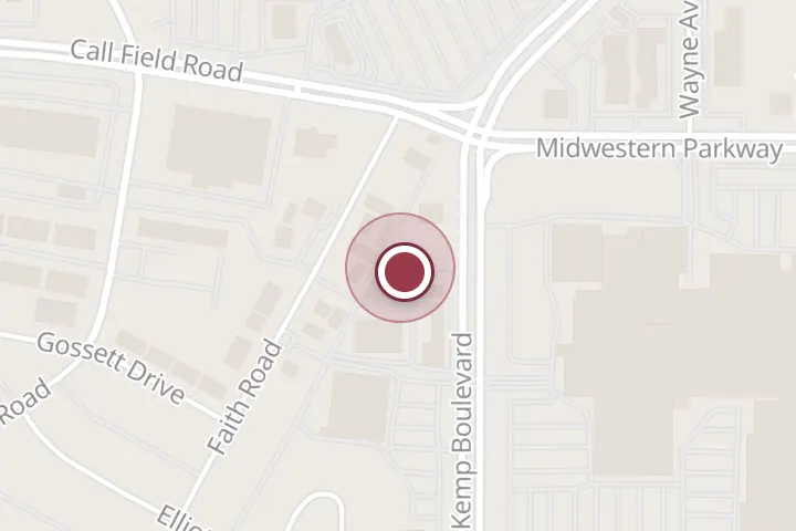 Street map around 4018 Kemp Blvd Ste d, Wichita Falls, with a pin at Angel Reyes & Associates