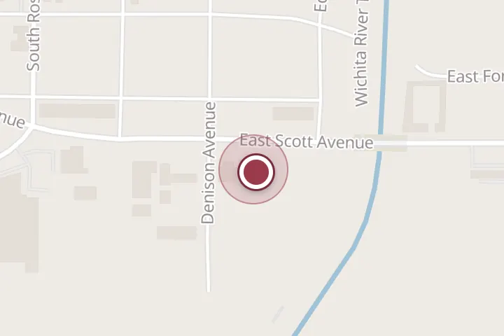 Street map around 803 E Scott Ave, Wichita Falls, with a pin at Archer Electric LLC