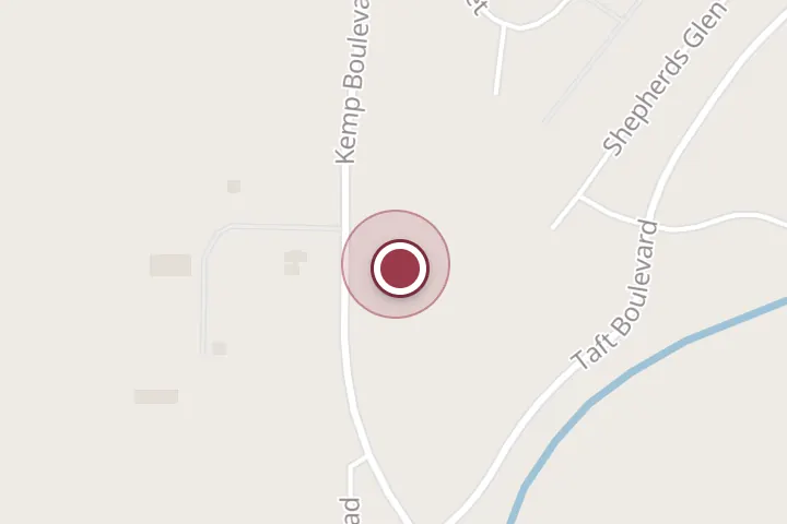Street map around 5615 Kemp Blvd, Wichita Falls, with a pin at Axis Construction