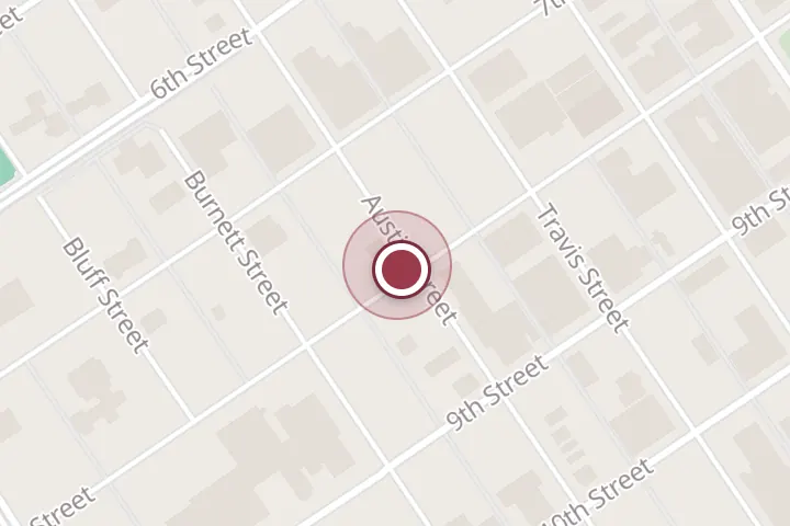 Street map around 1100 8th St, Wichita Falls, with a pin at Barnard Insurance