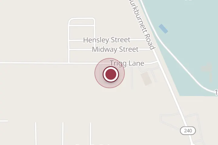 Street map around 1519 Trigg Ln, Wichita Falls, with a pin at Baseview Landing - A Boutique Apartmotel