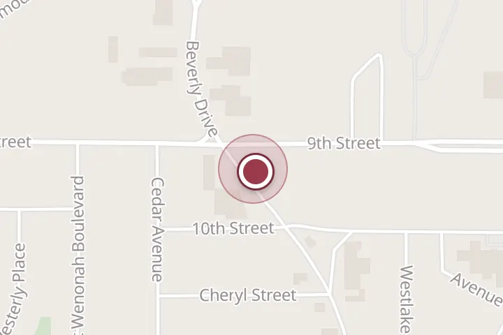 Street map around Beverly Dr, Wichita Falls, with a pin at Beauty Shine