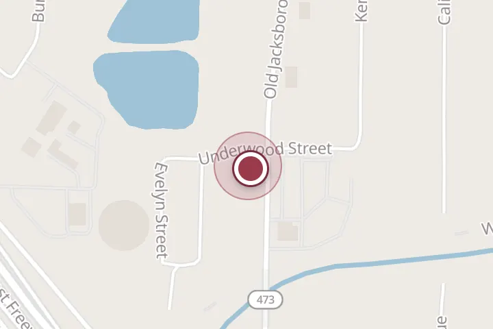 Street map around 2204 Old Jacksboro Hwy, Wichita Falls, with a pin at Booe Commercial Roofing