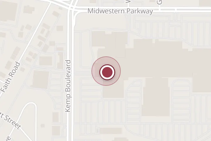 Street map around 3111 Midwestern Pkwy #410, Wichita Falls, with a pin at Books-A-Million