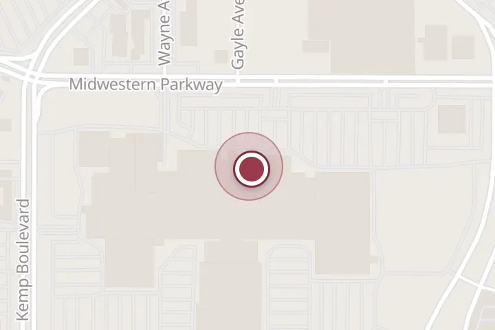 Street map around 3111 Midwestern Pkwy Spc 750, Wichita Falls, with a pin at Boot Barn