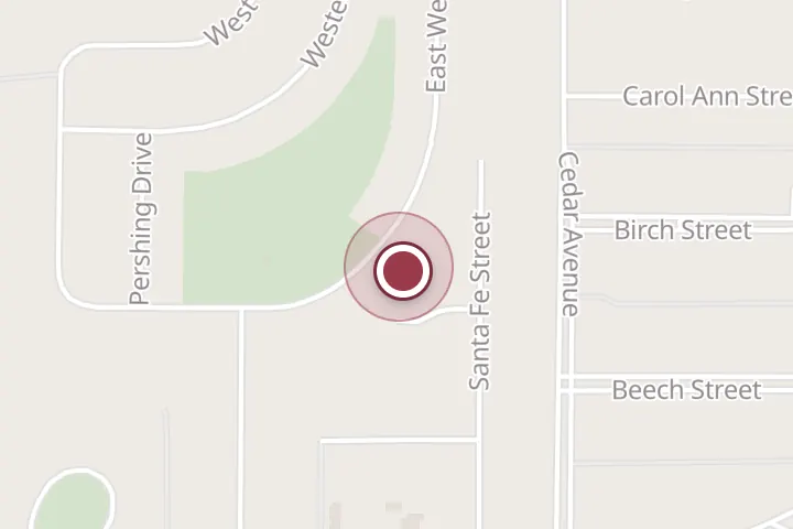Street map around 1045 E Wenonah Blvd, Wichita Falls, with a pin at Brandon's Custom Hardwood Floors