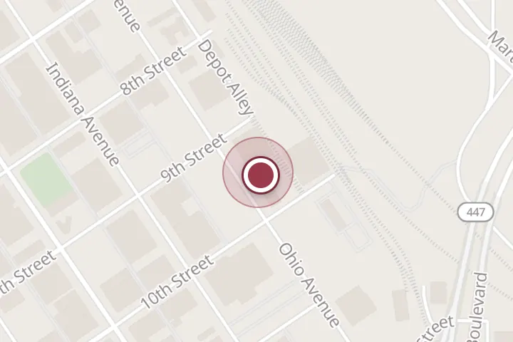 Street map around 901 Ohio Ave, Wichita Falls, with a pin at Brian's Plumbing