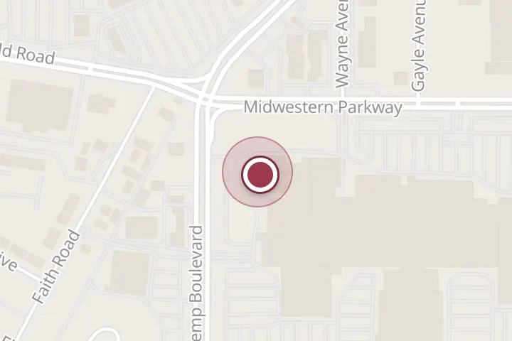Street map around 3111 Midwestern Pkwy, Wichita Falls, with a pin at Bricktown Tap House & Kitchen