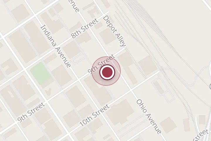 Street map around 900 Ohio Ave, Wichita Falls, with a pin at Bud Daniel Park