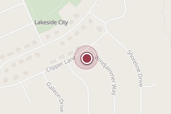 Street map around 316 Windjammer Way, Wichita Falls, with a pin at C & G Painting & Drywall