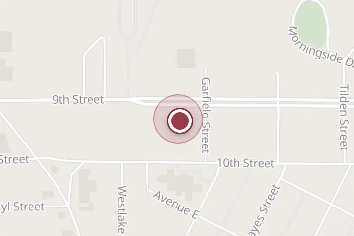 Street map around 3107 9th St, Wichita Falls, with a pin at Calero Remodeling