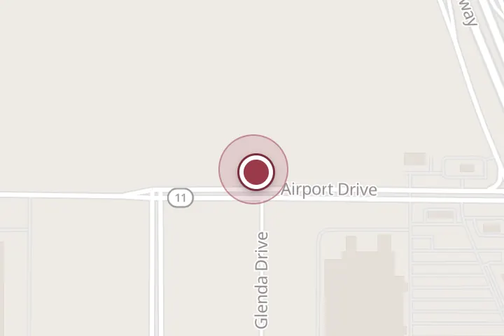 Street map around 2356 Airport Dr, Wichita Falls, with a pin at Caliber Collision