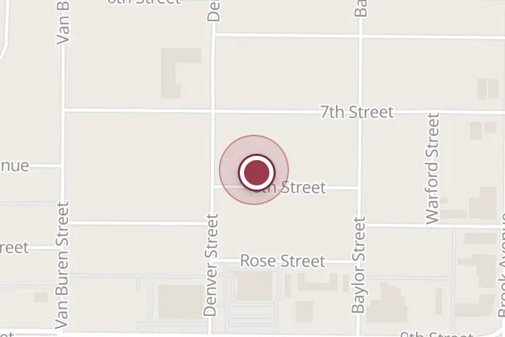 Street map around 1816 8th St, Wichita Falls, with a pin at Cambridge House