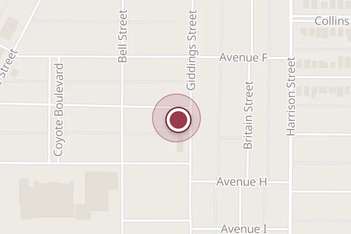 Street map around 2123 Ave G, Wichita Falls, with a pin at Cataño Concrete Construction