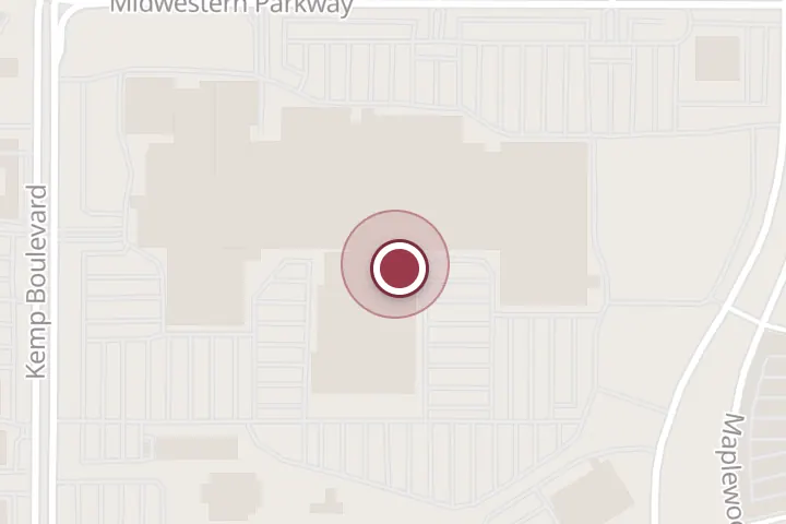 Street map around 3111 Midwestern Pkwy, Wichita Falls, with a pin at Champs Sports