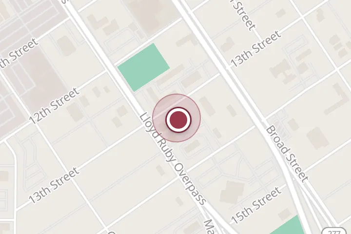 Street map around 1411 13th St #4, Wichita Falls, with a pin at Chuck Pugh Lmsw-Acp Lcdc