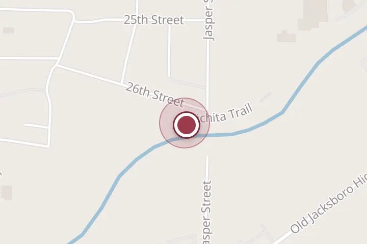 Street map around Circle Trail, Wichita Falls, with a pin at Circle Trail