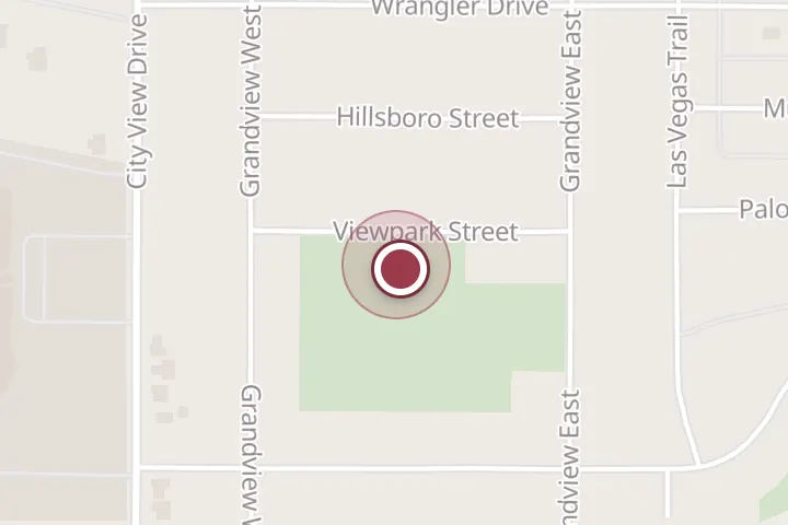 Street map around City View Park, 4309 Viewpark St, Wichita Falls, with a pin at City View Park