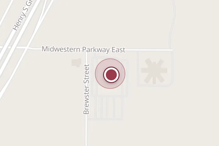Street map around 501 Midwestern Pkwy E, Wichita Falls, with a pin at Clinics of North Texas: May Brett H MD