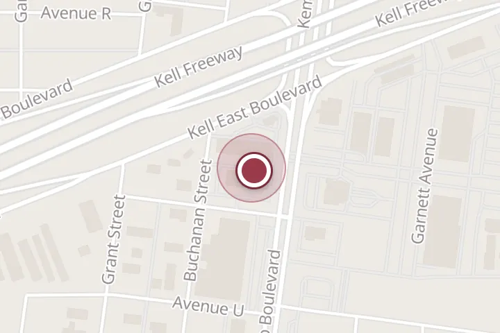 Street map around 2900 Kemp Blvd, Wichita Falls, with a pin at Comfort Roofing