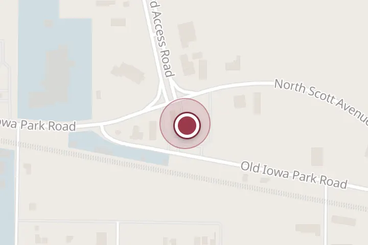 Street map around 1403 N Scott Ave, Wichita Falls, with a pin at Crazy horse bar and grill