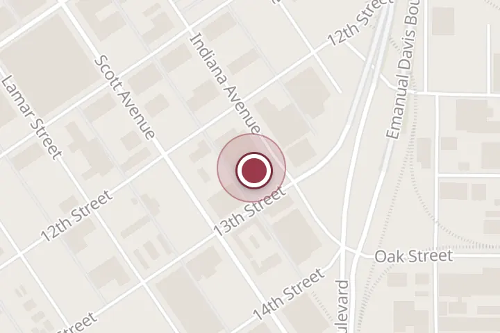 Street map around 1206 Indiana Ave, Wichita Falls, with a pin at Dailey Electric Inc