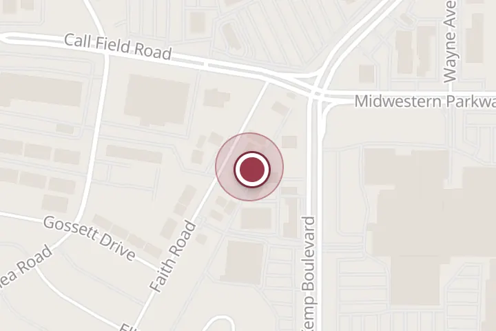 Street map around 4103-A, 4103 Faith Rd, Wichita Falls, with a pin at David's irrigation, sprinkler repair, & modifications.