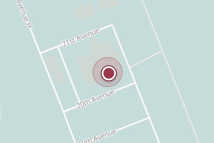 Street map around 821 20th Ave, Wichita Falls, with a pin at Dawg House Snack Bar