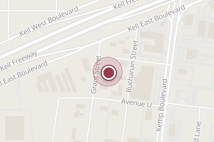 Street map around 3005 Grant St, Wichita Falls, with a pin at Decorative Accents