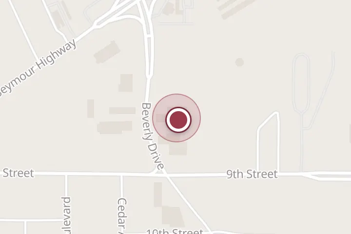 Street map around 523 Beverly Dr, Wichita Falls, with a pin at Dent Source LLC