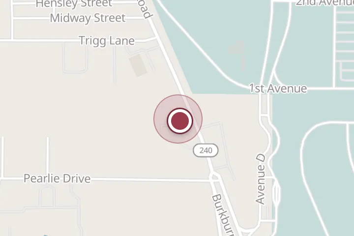 Street map around 4114 Burkburnett Rd, Wichita Falls, with a pin at Domino's Pizza