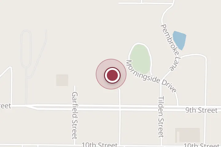 Street map around 800 Hayes St, Wichita Falls, with a pin at Domont Studio