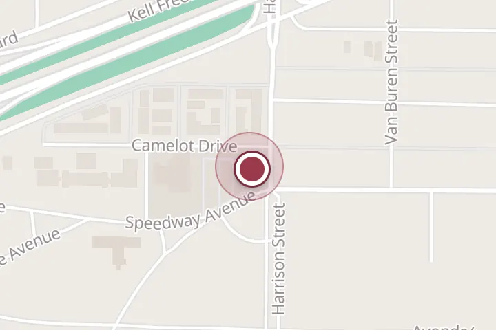 Street map around 2300 Harrison St, Wichita Falls, with a pin at Dr. Kenneth E. Aboussie, DDS