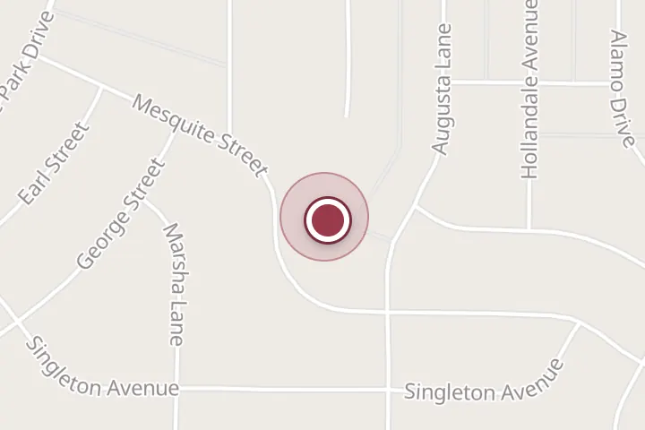 Street map around 1576 Mesquite St, Wichita Falls, with a pin at Edgemere Park