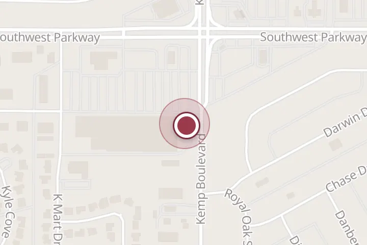 Street map around 2801 Southwest Pkwy, Wichita Falls, with a pin at El Chico Cafe