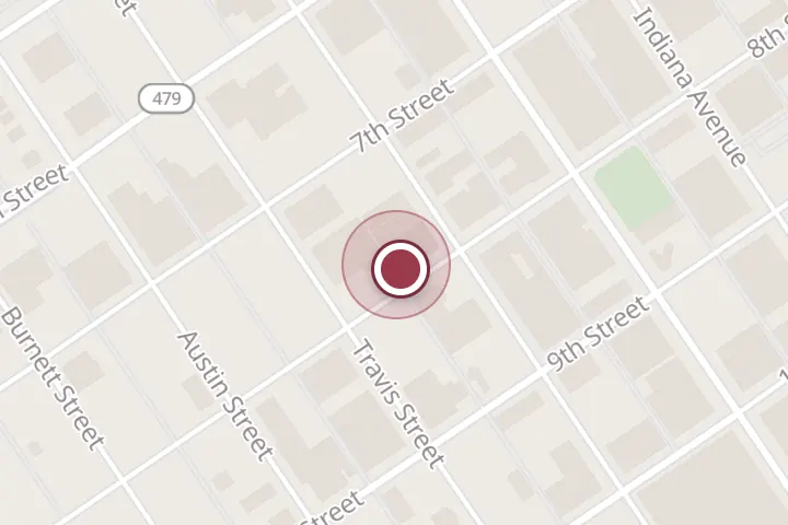 Street map around 900 8th St #103, Wichita Falls, with a pin at EL PRIMO CAFÉ