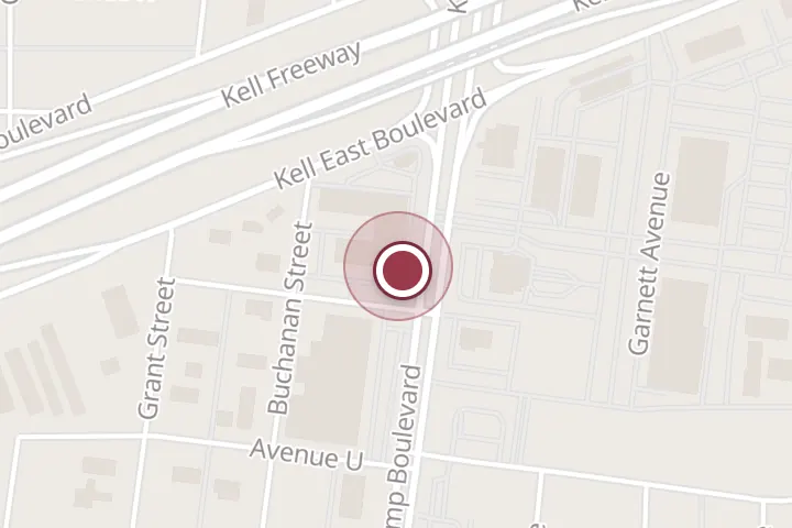 Street map around 2924 Kemp Blvd, Wichita Falls, with a pin at Elite Furniture