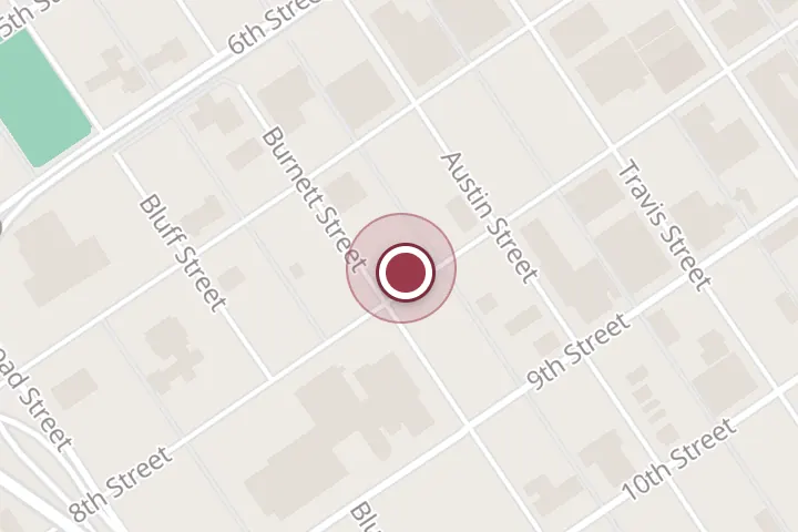 Street map around 1112 8th St, Wichita Falls, with a pin at Elvis Always Gifts & Collectibles