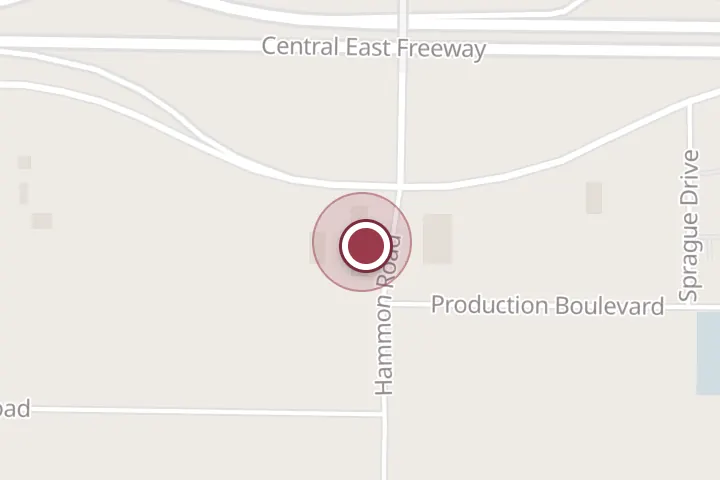 Street map around 2651 Central E Fwy, Wichita Falls, with a pin at Endunamoo Strength & Conditioning
